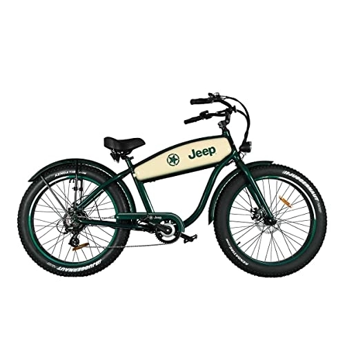 Elektrofahrräder : Jeep Cruise E-Bike CR 7004, 26' Laufräder, 7-Gang Shimano Megarange Kettenschaltung, Green