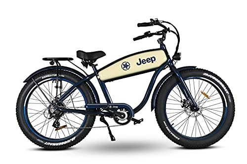 Elektrofahrräder : Jeep Cruise E-Bike CR 7005, 26' Laufräder, 7-Gang Shimano Megarange Kettenschaltung, Blue