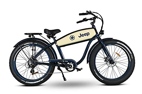 Elektrofahrräder : Jeep Cruise E-Bike CR 7005, 26" Laufräder, 7-Gang Shimano Megarange Kettenschaltung, blue