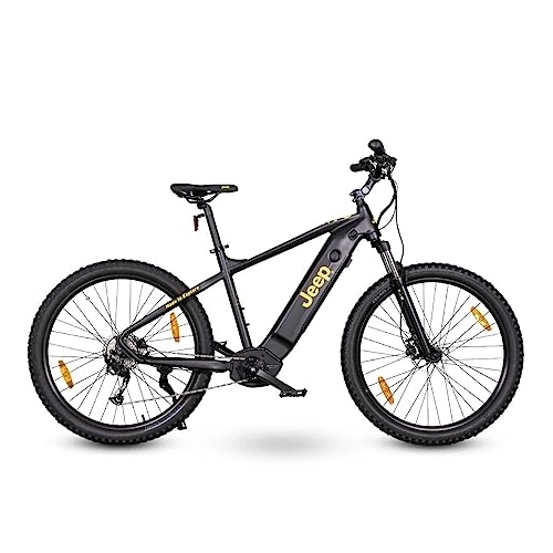 Elektrofahrräder : Jeep E-Bikes Unisex – Erwachsene Jeep Mountain E-Bike MHM 7010, Schwarz, 27, 5 inches