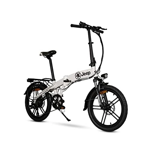 Elektrofahrräder : Jeep Fold E-Bike FR 7011, 20' Kompaktrad, Falt-E-Bike, 6-Gang Kettenschaltung, White