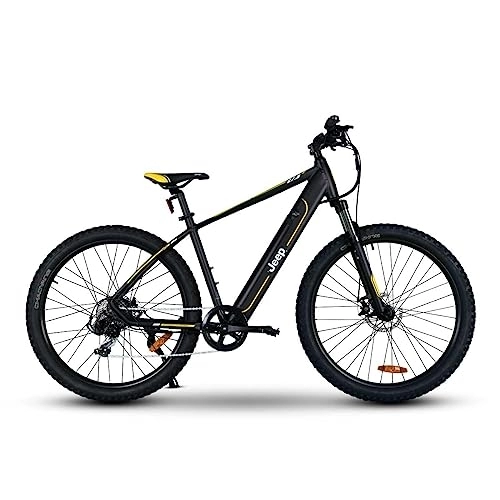 Elektrofahrräder : Jeep Mountain E-Bike MHR 7000, 27, 5" Laufräder, Shimano 7-Gang Kettenschaltung, black