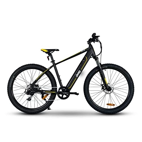 Elektrofahrräder : Jeep Mountain E-Bike MHR 7000, 27, 5" Laufräder, Shimano 7-Gang Kettenschaltung, black