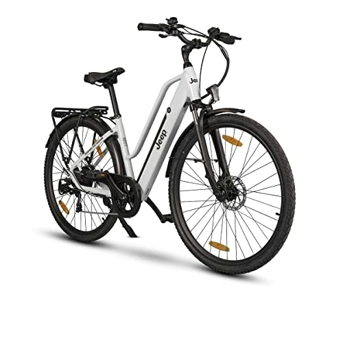 Elektrofahrräder : Jeep Trekking E-Bike TLR 7011, 28', Shimano Tourney 7-Gang Kettenschaltung, White, E-Bike Rahmengröße:Größe L (44cm)