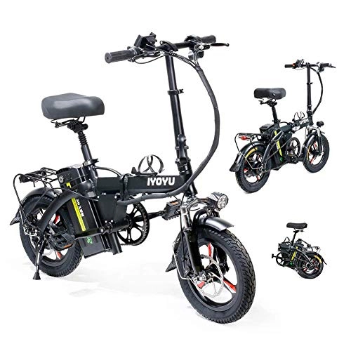 Elektrofahrräder : JIEER Elektrofahrrad Zusammenklappbar E-Bike 400W 48V Motor Einstellbar Leichtmetallrahmen Faltbar E-Bike mit LCD-Bildschirm, für Radsportreisen im Freien