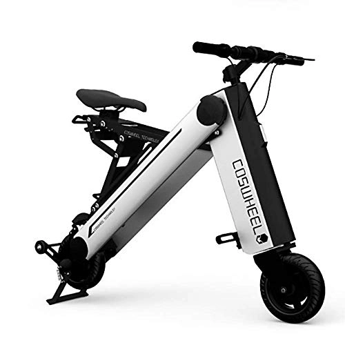 Elektrofahrräder : JL-Q Falten Elektroauto Smart Roller 10 Zoll 11.6Ah tragbaren Elektro-Fahrrad Falten Elektro-Roller, Silver, 10inch35KM