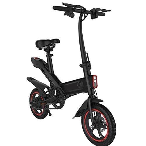 Elektrofahrräder : JNWEIYU Elektrofahrrad klappbares für Erwachsene Elektrisches Fahrrad, Folding E-Bike 25 km / h 250W Stadt mit 6Ah Li-Ionen-Akku, 12-Zoll-Reifen 3 Arbeitsmodi