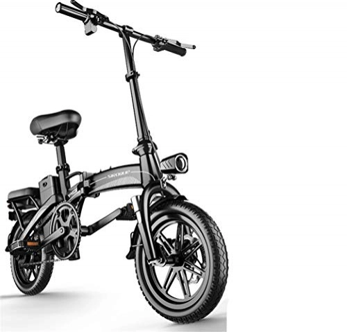 Elektrofahrräder : JNWEIYU Elektrofahrrad klappbares für Erwachsene Tragbarer leicht zu lagern in Caravan, Wohnmobil, 14" Elektro-Fahrrad / Pendeln Ebike, 48V Lithium-Ionen-Akku und Silent Motor E-Bike (Size : 100km)