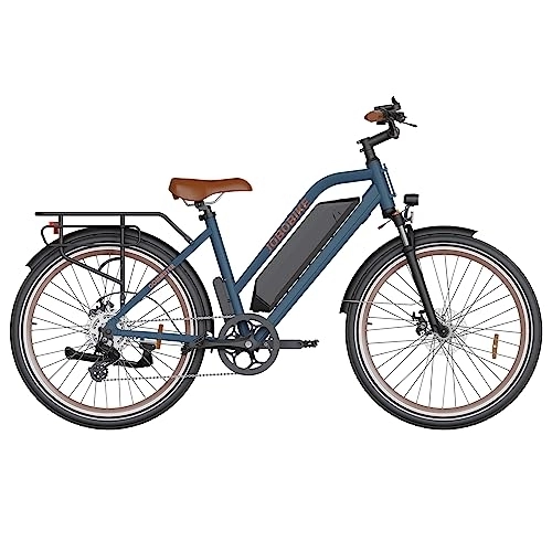 Elektrofahrräder : JOBO E-Bike Elektrofahrrad 26'' Trekkingrad E-Cityrad mit 36V 18, 2Ah Lithium-Akku für Lange Reichweite bis 100KM, 250W Motor (Commuter)