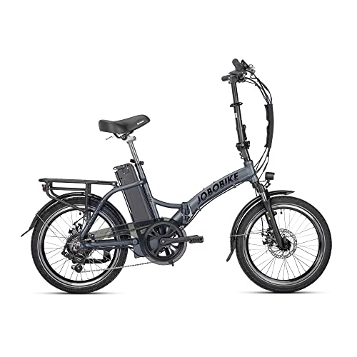 Elektrofahrräder : JOBO Ebike Elektrofahrrad Klappbar E-Faltrad mit Abnehmbare 36V 10.4Ah Lithium-Ionen-Batterie, Shimano 7-Gang E Bike Herren Damen (SAM10.4 weiß)