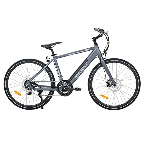 Elektrofahrräder : JOBOBIKE 27.5 Zoll Reifen E-Bike Citybike, 7 Gang Shimano Schaltung 250 W Heckmotor, Aluminium-Rahmen & mechanische Scheibenbremse