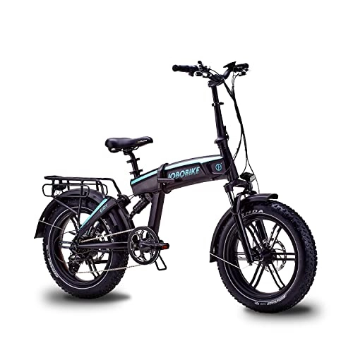 Elektrofahrräder : JOBOBIKE E-Bike 20" Zoll Certified Foldable E FATBIKE 7Gang 250W Schaltwerk 25KM / h große Batteriekapazität 48V / 11.6AH Doppelter Stoßdämpfer Vordergabel höhenverstellbar Mountain-E-Bike
