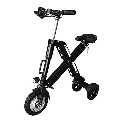 Elektrofahrräder : Joyfitness Adult Mini Folding Elektro-Fahrrad-Aluminiumfeld 350W Lithium-Batterie Fahrrad Outdoor Adventure, Schwarz