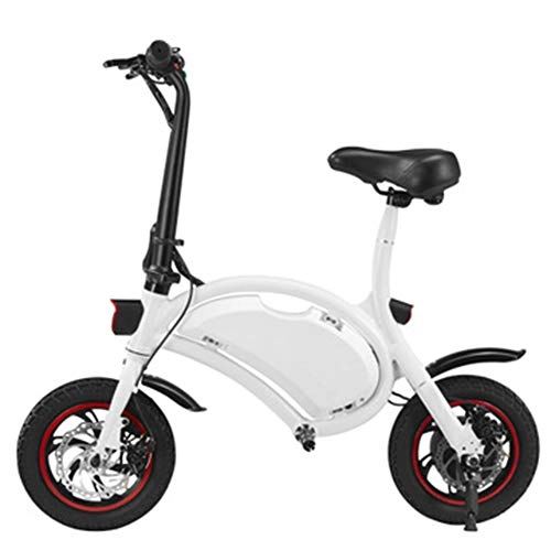 Elektrofahrräder : Joyfitness Elektro-Scooter 12-Zoll-36V Folding Elektro-Fahrrad mit 4.4Ah Lithium-Batterie, Doppelscheibenbremse Erwachsene Elektro-Auto, Schwarz