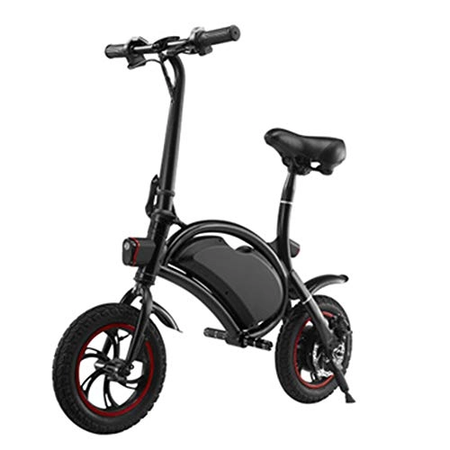 Elektrofahrräder : Joyfitness Elektro-Scooter 12-Zoll-36V Folding Elektro-Fahrrad mit 4.4Ah Lithium-Batterie, Doppelscheibenbremse Erwachsene Elektro-Auto, Weiß