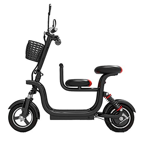 Elektrofahrräder : JUN Elektrisches Fahrrad, faltbares Fahrrad 400W Motor mit 8Ah Lithium-Batterie-Elektrorollern 30-40km Tragbare Eltern-Kind-10-Zoll-Bike