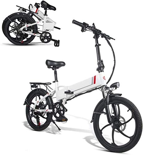 Elektrofahrräder : JXXU 20inch elektrisches Fahrrad, Folding Elektro-Fahrrad for Erwachsene 350W Motor 48V Urban Commuter Folding E-Fahrrad Stadt Fahrrad Höchstgeschwindigkeit 32 km / h Tragfähigkeit 100 kg