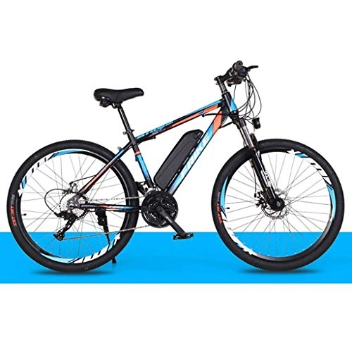 Elektrofahrräder : JXXU Elektro-Mountainbike for Erwachsene, 250W Ebike 26" Fahrräder All Terrain Stoß-, 36V 10Ah austauschbaren Lithium-Ionen-Batterie-Gebirgsfahrrad for Männer Frauen (Color : A)