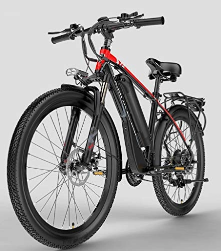 Elektrofahrräder : JXXU Elektro-Mountainbike mit Fernbedienung, abnehmbarem großem Kapazitäts-Lithium-Ionen-Akku (48V 400W), E-Bike 21 Speed ​​Gear und DREI Arbeitsmodi (Color : B)
