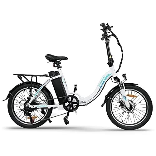 Elektrofahrräder : KAISDA K7 Klapprad E-Bike 20 Zoll Aluminium 36V12.5AH Lithiumbatterie Maximale Reichweite 100 km mit 250W Motor, Shimano 7 Gängen, Faltbares City E-Bike Herren Damen