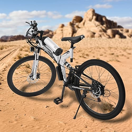 Elektrofahrräder : kangten E-Bike / elektrisches Fahrrad / elektrisches Mountainbike, 26 Zoll faltendes elektrisches Fahrrad mit doppelten Stoßdämpfern und Pedelec, mit 8Ah-36V Batterie für eine Strecke von 25-60 km