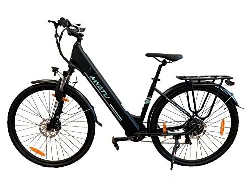 Elektrofahrräder : Kara-Tech E-Mountainbike 27, 5 Zoll (Fresh 201), für Herren und Damen, E-Bike mit LCD Display, 250 W Motor, 10 Ah Akku, 7-Gänge Shimano Schaltung, Scheibenbremsen, Alurahmen, dunkelblau