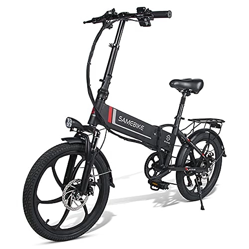 Elektrofahrräder : KASIVOUK Elektrofahrräder 350W 20" Aluminiumlegierung elektrisches Fahrrad für Erwachsene, klappbares Elektroroller Elektrofahrrad 7-Gang-E-Bike mit Abnehmbarer 48V 10, 4A-Lithiumbatterie