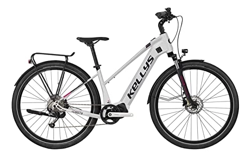 Elektrofahrräder : Kellys E-Cristy 30 Shimano Steps Woman Elektro Trekking Bike 2021 (28" Damen Trapez L / 50cm, Weiß)
