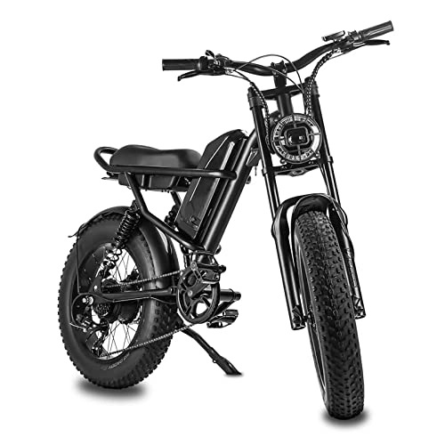 Elektrofahrräder : KHHK E Bike Elektrofahrrad, 48V 15Ah Lithium Batterie City E-Bike, 20" Dicke Reifen, Super bürstenloser Motor, mit LCD Display und Fernlicht, Mountainbikes für den Geländeeinsatz