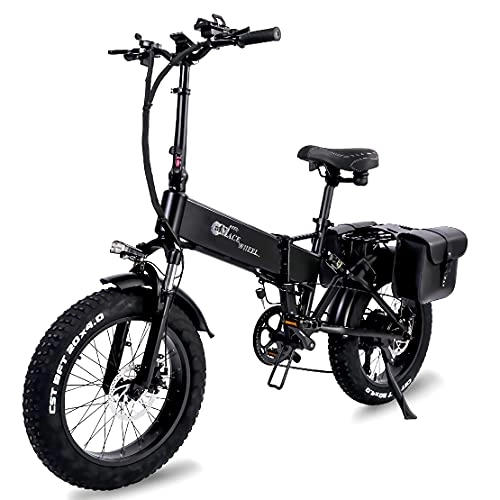 Elektrofahrräder : Klappbares E-Bike, 750 W Motor + 15Ah Versteckter Batterie abnehmbar, Electric Bike 45 km / h bis zu 110 km, Mit Fahrradtasche, [EU Warehouse