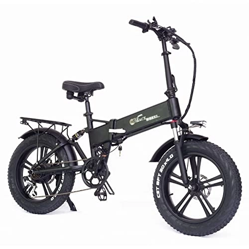 Elektrofahrräder : Klappbares E-Bike, Bürstenlosen Motor 80N.m + 15Ah Versteckter Batterie abnehmbar, Electric Bike bis zu 110 km, Mit Fahrradtasche, [EU Warehouse]-One Piece Wheel