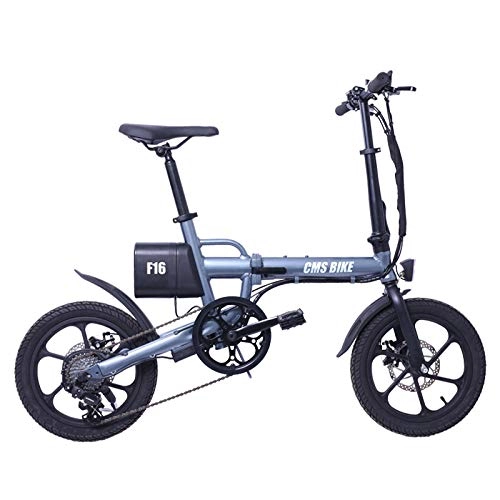 Elektrofahrräder : Knewss 16-Zoll-Elektrofahrrad aus Aluminiumlegierung, ultraleichte, tragbare, motorunterstützte Motorrad-Elektrofahrräder für Männer und Frauen-36 V 7, 8 A Li-Ion 250 W.