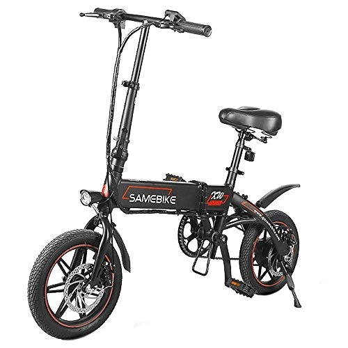 Elektrofahrräder : Knewss Smart Faltrad Moped Elektrofahrrad Elektrofahrrad 250W Motor 8Ah Batterie Maximale Geschwindigkeit 30 km / h Maximale Belastung 100 kg-schwarz