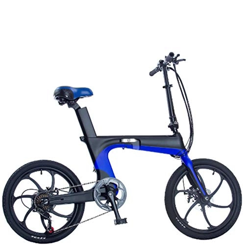 Elektrofahrräder : KNFBOK Elektro klappräder Faltbares elektrisches Fahrrad Lithiumbatterie-Batterieauto Erwachsenreise-Fahrrad ultraleichtes bewegliches Kohlenstofflöten intelligente LCD-Anzeige