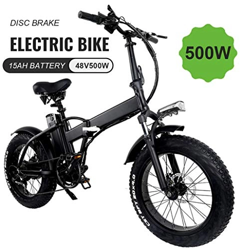 Elektrofahrräder : KOWE Elektrofahrrad, Zusammenklappbarer Tragbarer Motor Ebike, Mit LED-Anzeige Und 48V 500W 15Ah Lithium-Ionen-Akku.