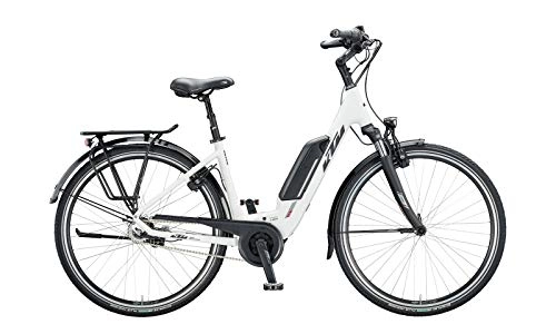Elektrofahrräder : KTM Macina Central 8 RT Bosch Trekking Elektro Fahrrad 2020 (28" Einrohr 43cm, White Matt / Black / Red)