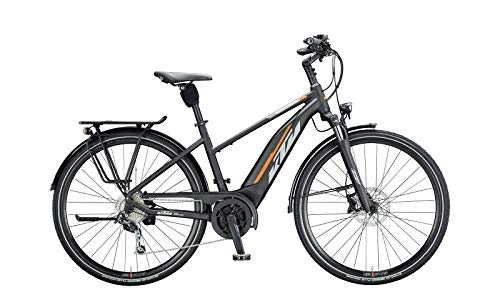 Elektrofahrräder : KTM Macina Fun 510 Bosch Trekking Elektro Fahrrad 2020 (28" Einrohr 51cm, Black Matt / Grey / Orange)