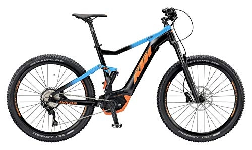 Elektrofahrräder : KTM Macina Lycan 275 Bosch Elektro Fahrrad 2019 (21" / 53cm, Schwarz matt / Azzuro / Orange)