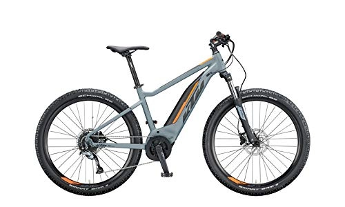 Elektrofahrräder : KTM Macina Ride 271 Bosch Elektro Mountain Bike 2020 (S / 43cm, Epicgrey Matt / Black / Orange)