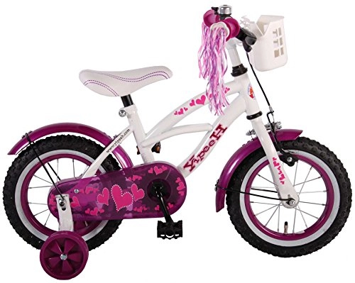 Elektrofahrräder : L&E 12 Zoll Fahrrad Rücktritt Stützräder Korb Kinderfahrrad Mädchen Kinderrad Pink