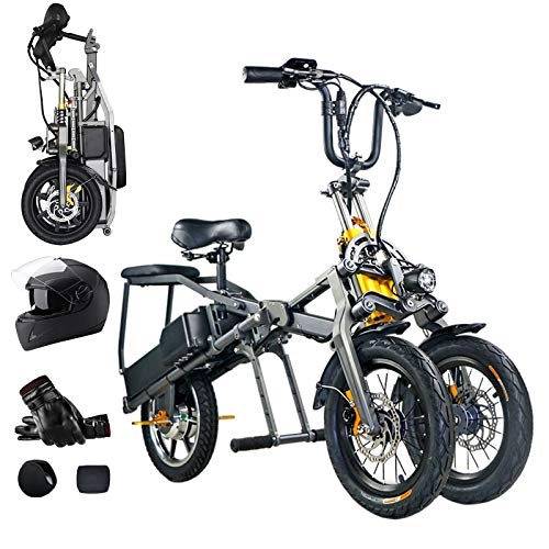 Elektrofahrräder : L-LIPENG 14 Zoll City e-Bike Mit, 350w Ebike fur Erwachsene, mit 36v 7.5ah Abnehmbarer Lithium Akku, Geschwindigkeit max 30 Km / h, urban Commuter Klappbares Aluminiumlegierunge-Bike