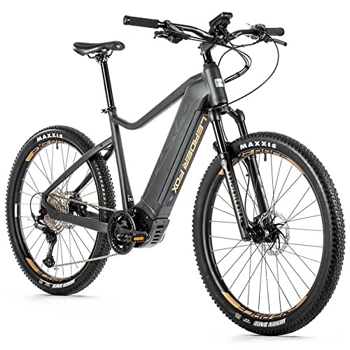 Elektrofahrräder : Leaderfox 27.5 Zoll E Bike Mountainbike Leader Fox Orton 95Nm 720Wh Grau Orange Rh 45cm