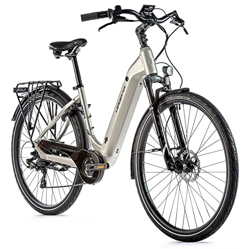 Elektrofahrräder : Leaderfox 28 Zoll E-Bike Leader Fox Nara Samsung 504 Wh 36V Heckmotor 250 Watt Silber, 42 cm