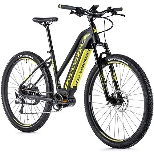 Elektrofahrräder : Leaderfox 29 Zoll Alu E-Bike SWAN Lady Pedelec MTB 2020 M300 80 Nm LG 630 Wh Schwarz Gelb RH 46cm