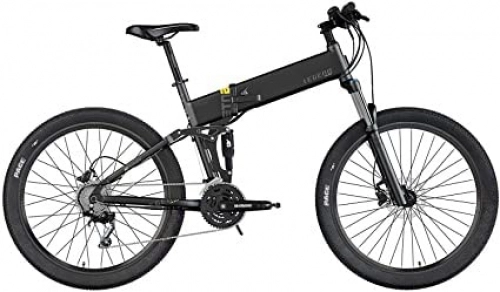 Elektrofahrräder : Legend eBikes Unisex – Erwachsene Etna Smart 10, 4Ah Elektro Mountainbike, Onyx Schwarz, 36V 10.4Ah (374.4Wh) Akku