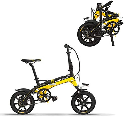 Elektrofahrräder : LETFF Faltbares Elektro-Fahrrad für Erwachsene, 36 V, Lithium-Batterie, 240 W, zusammenklappbar, für Herren und Damen, 35, 6 cm