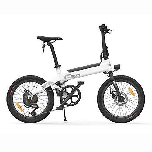 Elektrofahrräder : Lhlbgdz Zusammenklappbares Elektrofahrrad Moped E-Bike Tragbares Mini-Strandrad für den täglichen Pendelverkehr, Weiß