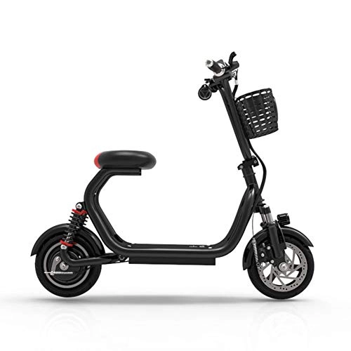 Elektrofahrräder : LHLCG E-Bike Elektro-Fahrrad ist leicht und bequem mit Fernbedienung, Black, 10Ah