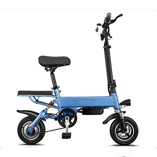 Elektrofahrräder : LILIJIA Kleine Outdoor-fahrradreise Workout und Pendeln Doppelklapp-elektrofahrrad Mit 500 W 36 V 10 Ah Hochleistungs-Lithium-ionen-Batterie-e-Bike, Blau