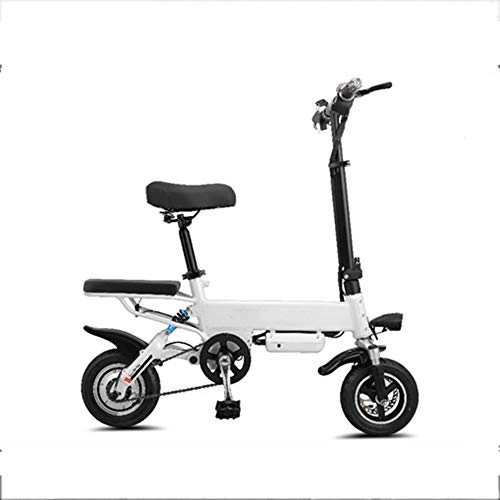 Elektrofahrräder : LILIJIA Kleine Outdoor-fahrradreise Workout und Pendeln Doppelklapp-elektrofahrrad Mit 500 W 36 V 10 Ah Hochleistungs-Lithium-ionen-Batterie-e-Bike, Weiß